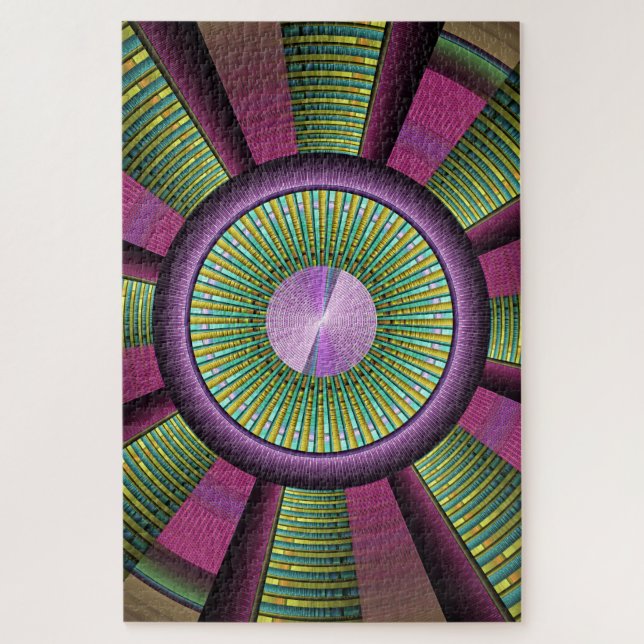 Rund und farbenfroh, modern dekoriert Fraktal Kuns (Vertikal)