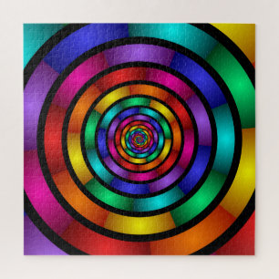 Rund und psychedelische farbenfrohe moderne Frakta