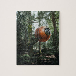 RUND UNGEWÖHNLICHES TREEHOUSE TINHOUSE JIGSAW PUZZ