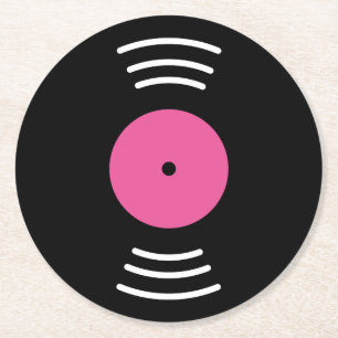 Rund-Vinyl-Schallplatten-Untersetzer-Set Runder Pappuntersetzer