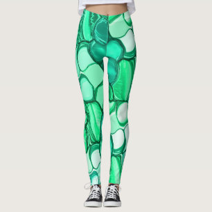 Rund wie Steine in klaren Grün- bis Minze-Tönen Leggings