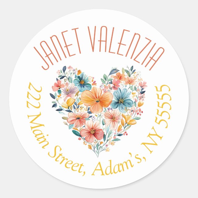 Rundadressen Runder Aufkleber (Vorderseite)