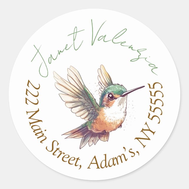 Rundadressen Runder Aufkleber (Vorderseite)