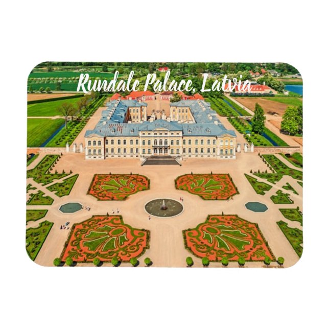 Rundāle Palace Lettland stilisiert Magnet (Horizontal)