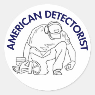 Rundaufkleber für amerikanische Detectoris Runder Aufkleber