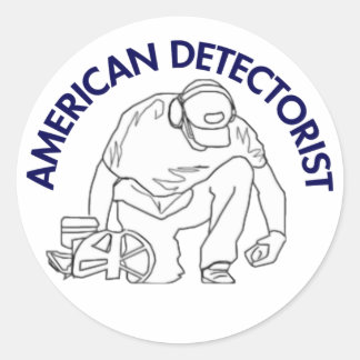 Rundaufkleber für amerikanische Detectoris Runder Aufkleber