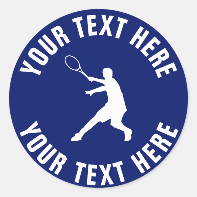 Rundaufkleber für Tennisspieler, Coach oder Famili Runder Aufkleber (Vorderseite)