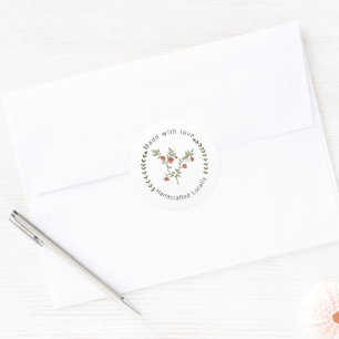 Rundaufkleber handgefertigt, floralfarbig runder aufkleber