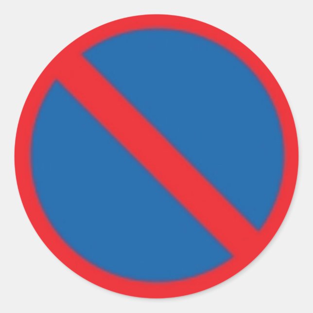 Rundaufkleber ohne Verkehrszeichen. Runder Aufkleber (Vorderseite)