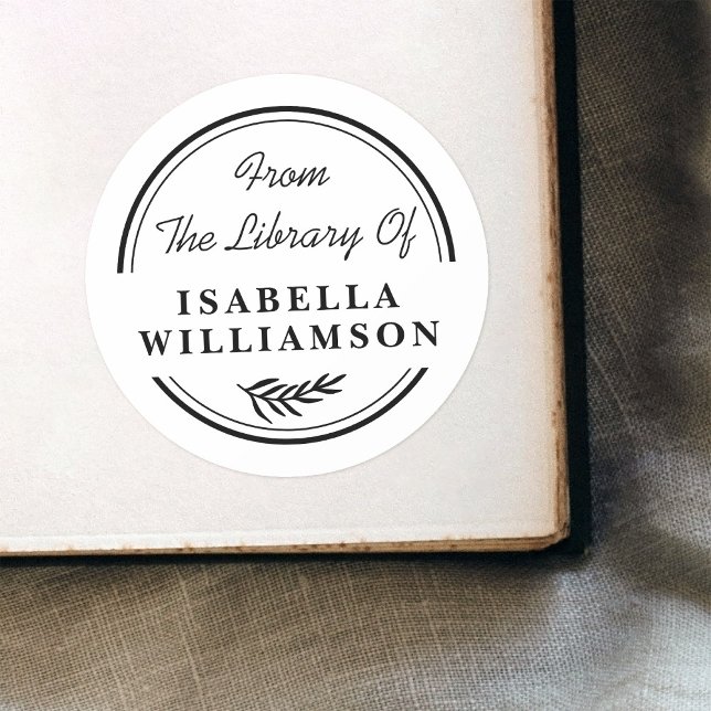 Rundbotanisch aus der Bibliothek des Buchzeichens Runder Aufkleber (Von Creator hochgeladen)