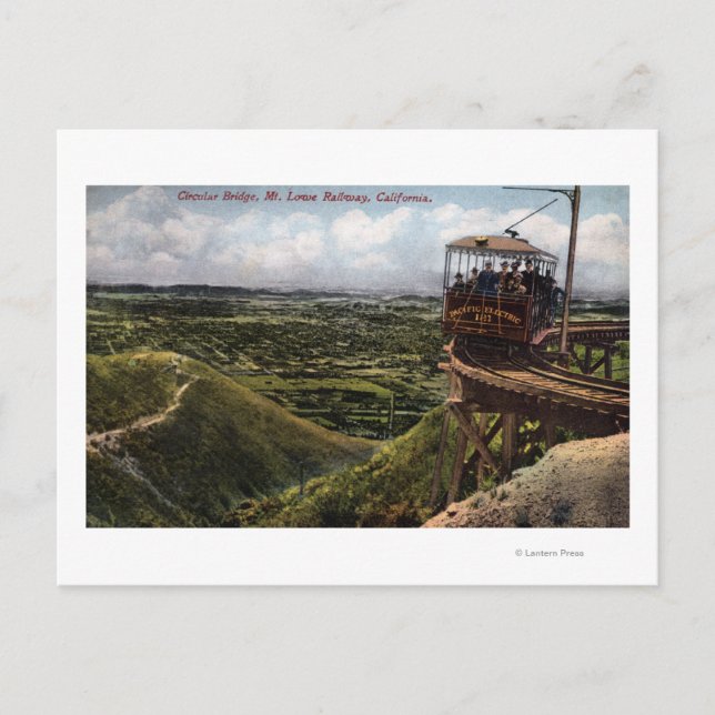 Rundbrücke Pazifische Eisenbahnansicht Postkarte (Vorderseite)