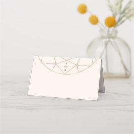 Runddiamant Gem Geometric Monogram Chic Wedding Platzkarte