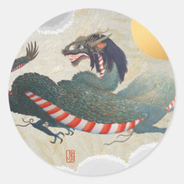 Runde 1 1/2" DRAGON-Aufkleber Runder Aufkleber