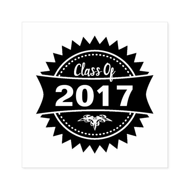 Runde Abzeichen-Klasse 2017 Briefmarke aus Kautsch Gummistempel (Prägung)