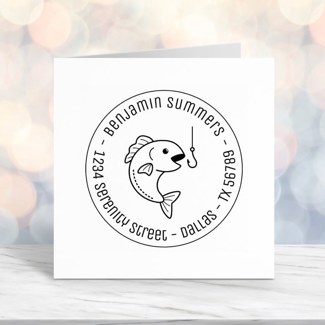 Runde Adresse des Fischereihakens beim Bitten von  Permastempel (Von Creator hochgeladen)