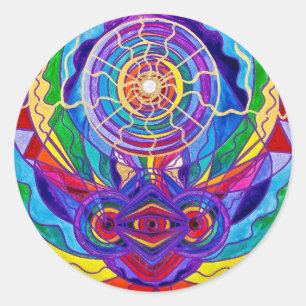 Runde Aufkleber "Ihre Vibration erhöhen"