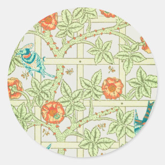 RUNDE AUFKLEBER William Morris INDIVIDUELLES MONOG