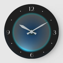 Runde BlackClock mit Blue Aqua Face Wall Uhr
