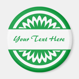 Runde Blume - grünes Gras Magnet