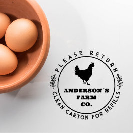 Runde botanische Rustikale Eierrückkehrkarton Gummistempel