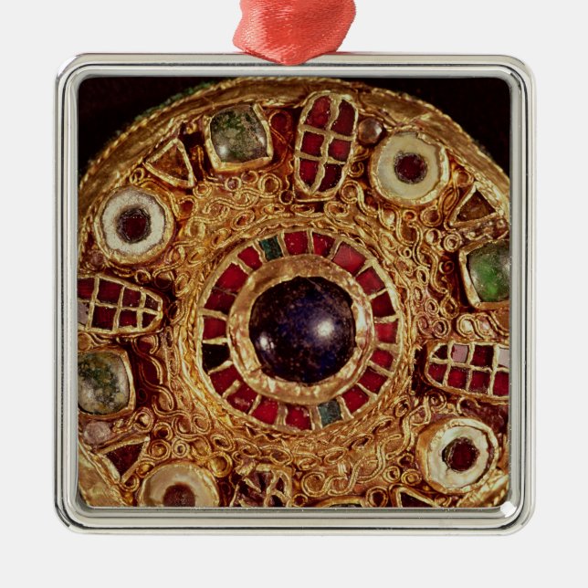 Runde Brosche Ornament Aus Metall (Vorne)
