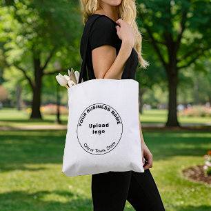 Runde Business-Marke Weiße Tragetasche Tasche