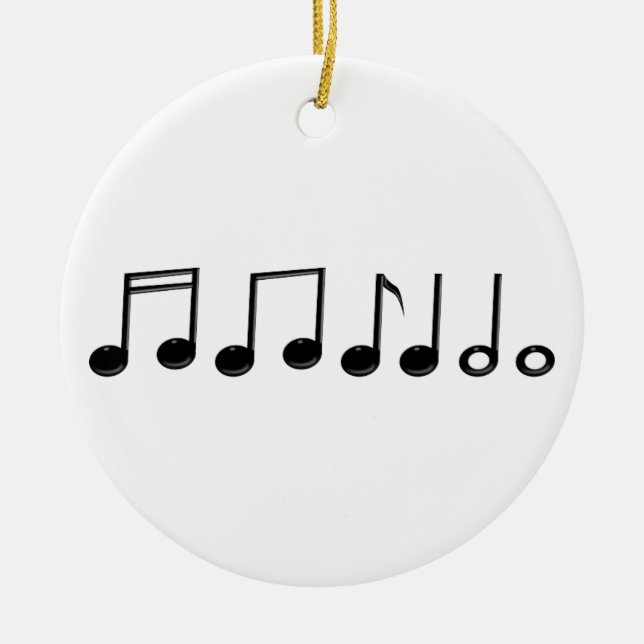 Runde der Musical Notes Ornament (Vorne)