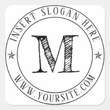 Runde der personalisiert-Business-Monogramm