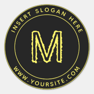 Runde der personalisiert-Business-Monogramm Runder Aufkleber