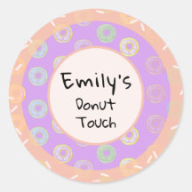 Runde Donut-Touch Lila benutzerdefinierte Aufklebe
