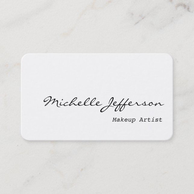 Runde Ecke Makeup Artist Chic Business Card Visitenkarte (Vorderseite)
