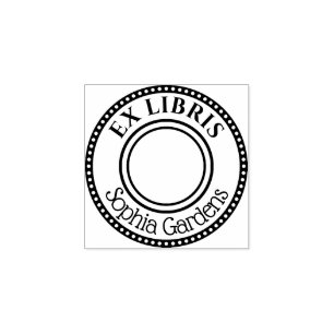 Runde Ex Libris Dekorative Kante Gummistempel