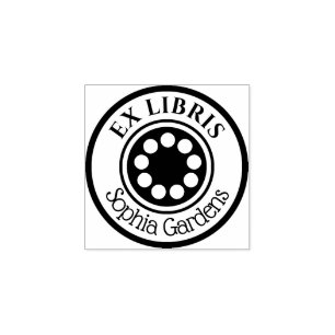 Runde Ex Libris Gummistempel