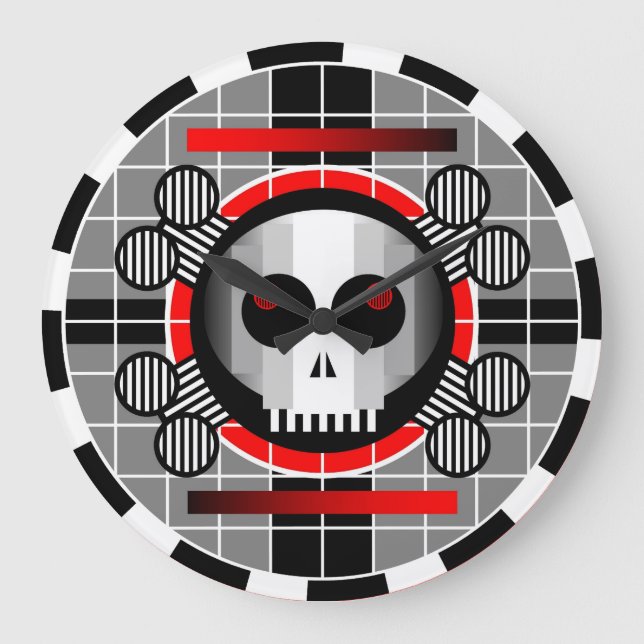 Runde Fernsehuhr Große Wanduhr (Vorderseite)