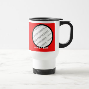 Runde Foto-u. Text-Reise-Tasse - schaffen Sie Ihre Reisebecher