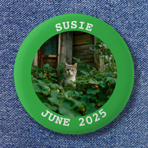 Runde Fotos mit grünem und weißem Namen Button