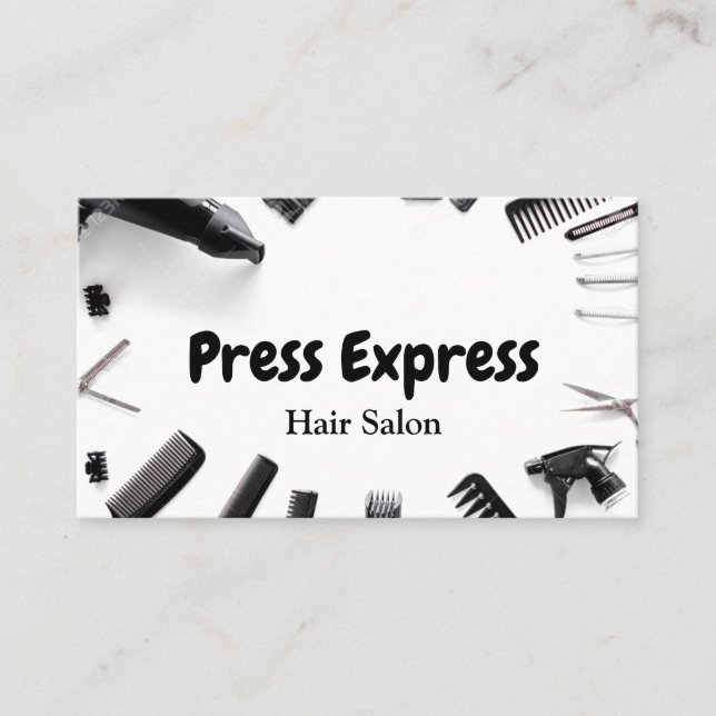 Runde Friseursalon-Visitenkarte Visitenkarte (Vorderseite)