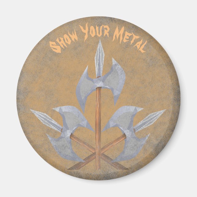 Runde gekreuzte Kampf-Äxte des Magnet-drei Magnet (Vorne)