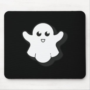 Runde Ghost Niedlich Ghost Halloween Spooky Jahres Mousepad