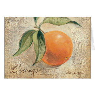 Runde glänzende orange Frucht