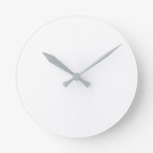 Runde (große) Wall-Uhr - Graue Hände