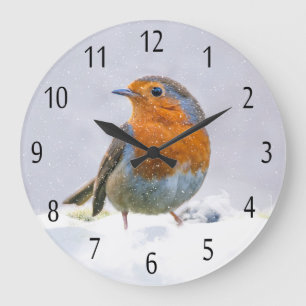 Runde (große) Wanduhr Robins