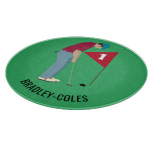 Runde grüne Golfer-Putting-Ball Schneidebrett