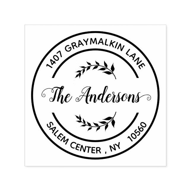 Runde handgeschriebene Script-benutzerdefinierte R Permastempel (Design)