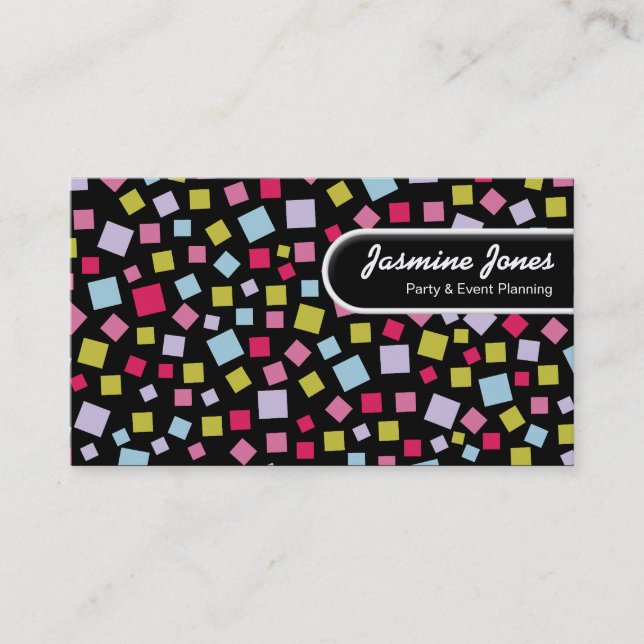 Runde Kante - Kaskadierende Farben Visitenkarte (Vorderseite)