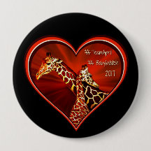 Runde Knopf-Button-Giraffen-April-Mama und -baby