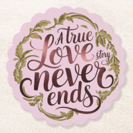 Runde Liebe Romantisches Drink Untersetzer Set