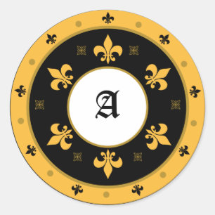 Runde Lilie-Sticker mit anpassbarem Text Runder Aufkleber