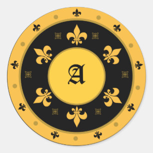 Runde Lilie-Sticker mit anpassbarem Text Runder Aufkleber