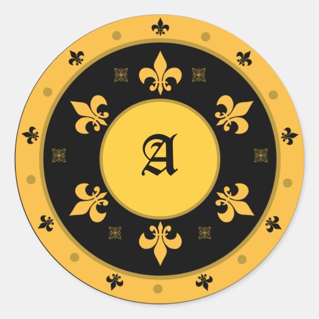 Runde Lilie-Sticker mit anpassbarem Text Runder Aufkleber (Vorderseite)